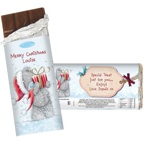 Personalised Me to You Bear 100g Christmas Chocolate Bar £6.99